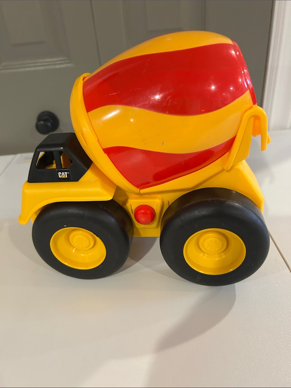CAT Yellow & Red Toy Cement Mixer Truck for Kids